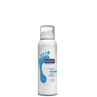 Footlogix Very Dry Skin Mousse in a white aerosol can with a clear overcap.