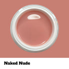 Loona Nails Naked Nude Builder Gel 30ml, open jar showing the nude pink shade.
