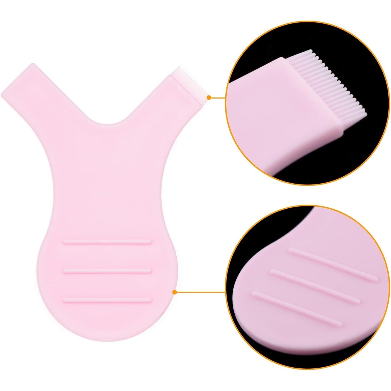Nove pink lash lift Y-brush comb and grip detail