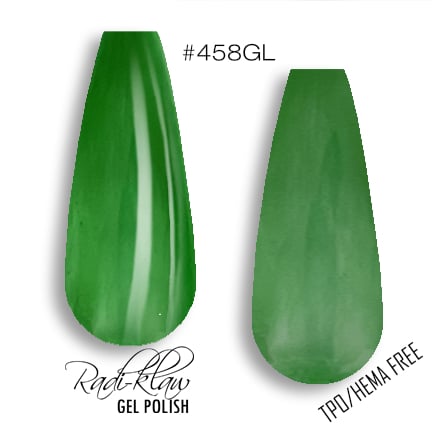 Phat Kat Green Glass #458GL gel polish color swatches