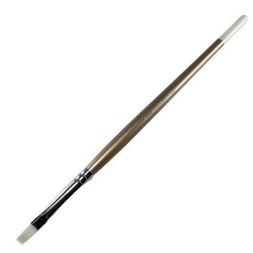 Amore #4 Pearl Handle Square Brush professional nail brush