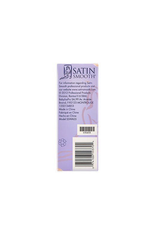 Satin Smooth Petite Applicators 100 count packaging back with product information